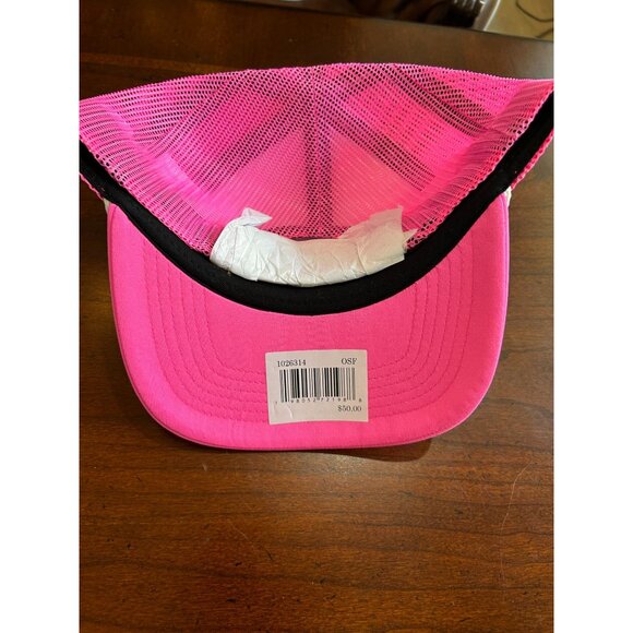 NEW Los Angeles Dodgers Pink Mesh Adjustable Trucker Hat '47 MSRP $50 - Picture 2 of 3